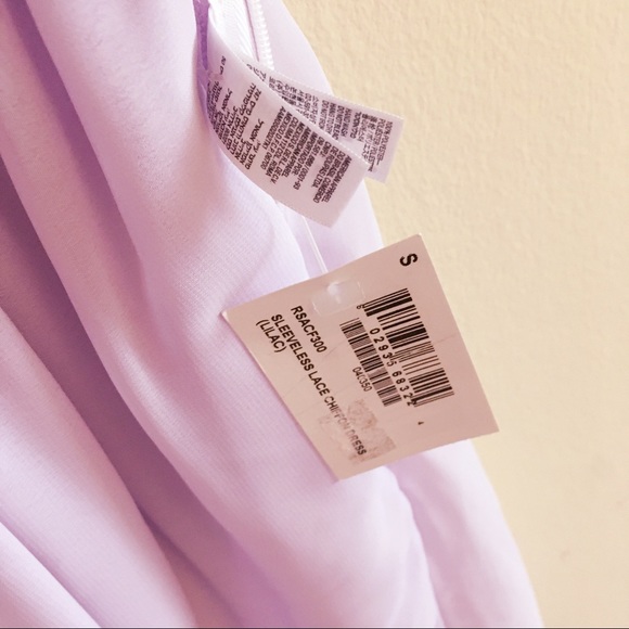NWT American Apparel Lavender Lace Dress Chiffon S - Picture 6 of 6
